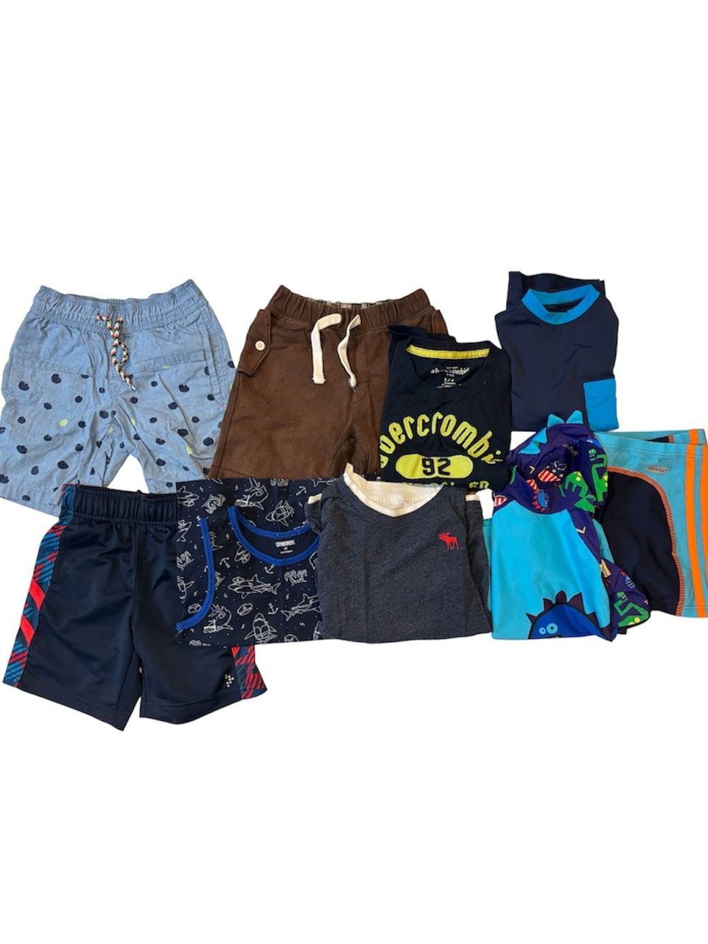 4y: Gymboree, gap, A&F, adidas